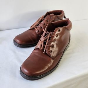 Naturalizer Brown Leather Lace Up Loafers Women's Size 10M